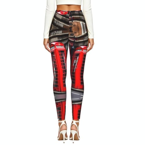 Leggings de compresión suave con estampado de Londres para gimnasio 3