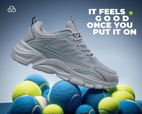 Image of Men's Road-Running-Shoes Walking Shoes Fashion Athletic Sneakers Working Gym Comfort Lightweight Mesh Shoes.