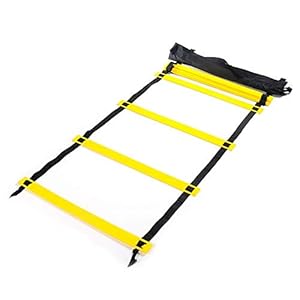 Agility Ladder with Carry Bag Footwork Ladder for Soccer, Football, Sports, Exercise, Workout, Footwork Training- Multi Choices: 6, 8, 16Rungs