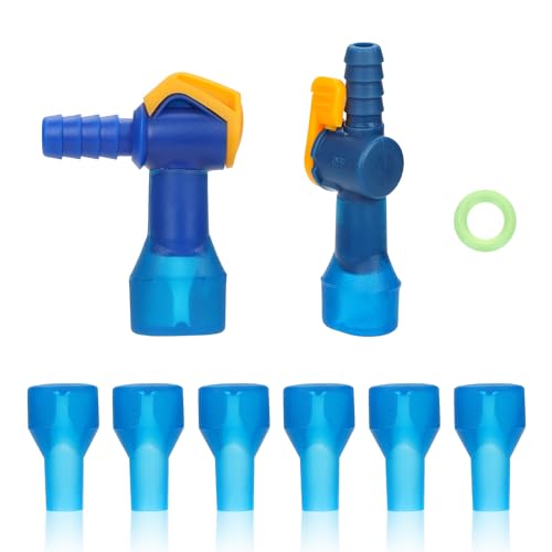 6uds Bite Valve con 2 Rectos y en Ángulo Conector de Manguera para Camelbak, Reemplazo de Boquilla Accesorios Incluye Junta Tórica para Depósito de Agua de Mochila de Vejiga de Hidratación