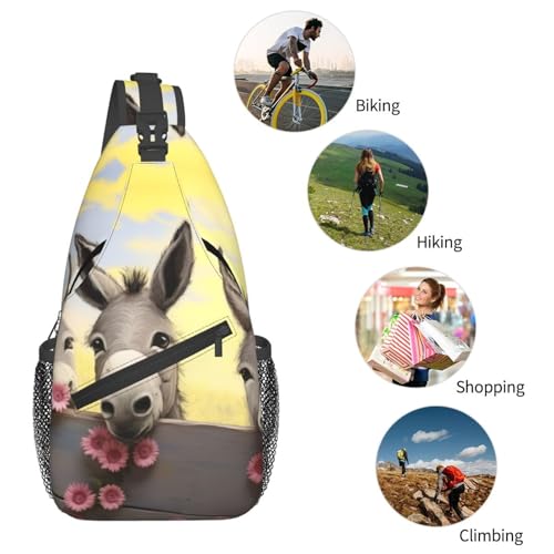 Bolso tipo sling bandolera negro para exteriores miniatura 5