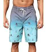Lxopogk Mens Swim Trunks with Mesh Liner Board Shorts Quick Dry Bathing Suit Beach Swimwear for M...