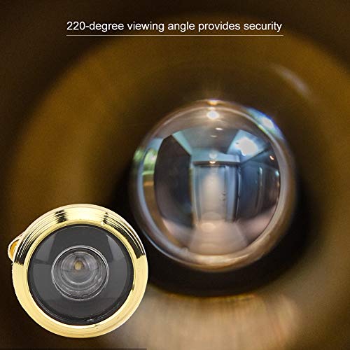 Hyuduo Mirilla de Puerta 220 Grados Antirrobo para Hogar, Seguridad para Puertas de Metal, Fibra de Vidrio y Madera de 35-60mm de Grosor, Agujero Dorado Simple 14mm miniatura 3