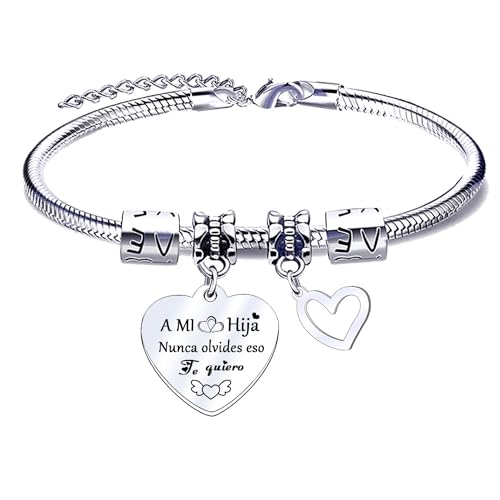 QTQTLP Gift Daughter Bracelet For Women My Little Girl Yesterday,...