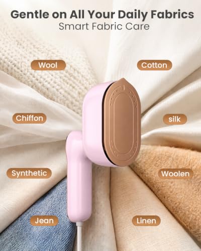 Image of Steamer for Clothes, Handheld Portable Iron Steamer, 2-in-1 Dry & Steam, 180 Rotatable Handle, 20s Fast Heat-Up, 970W Travel Steamer for Home & Travel, 120V Only