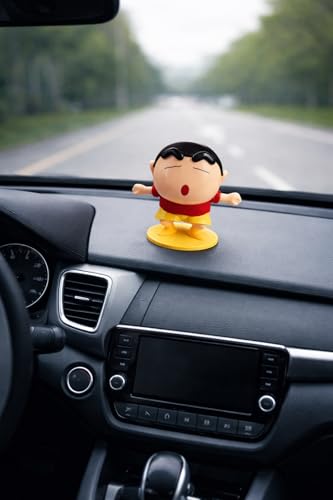 Image of Crayon Shin-chan Dancing Action Figure with Clockwork - Funny Anime Toy, Moving Head & Arms, Cute Desk Decor, Car Dashboard Ornament, Collectible Gift for Kids (Shin-chan Dancing Toy)