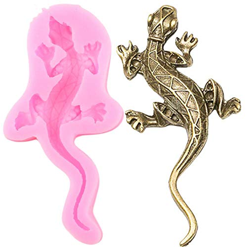 3D Eidechse Silikonform Gecko Cupcake Topper Fondant Formen DIY Kuchen Dekorieren Tools Jelly Candy Ton Schokolade Gumpaste Formen Cover
