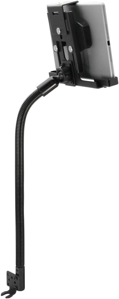 ARKON Mounts Metal Seat Rail or Floor Mount Locking Tablet Holder with Adjustable arm for car or Trucks, Works with iPad Air 5th Gen iPad 9th Gen, Easy Installation, Heavy-Duty Components TAB488L22AL