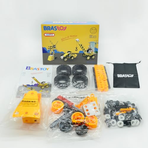 Brastoy Blocos De Construção Conjunto De Aprendizagem Brinquedo STEM Infantil (100 Peças)