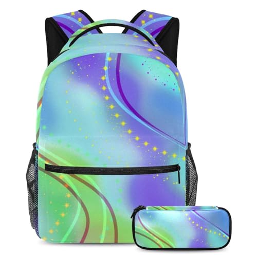 Sac à dos géométrique multicolore idéal pour le collège et le lycée