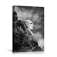 Canvas Wall Art Expressive Landscape Chic Dramatic Duotone Hallway Landscape Mountain Photography - 12x18 inches