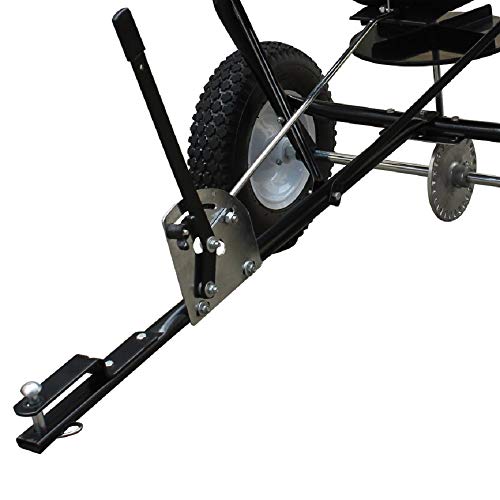 Yard Commander - 125-Pound Tow Behind Broadcast Fertilizer Spreader - Durable Composite Corrosion Resistant Hopper - Premium Aluminum Cast Gears - Gate Lever for Easy Spread Control