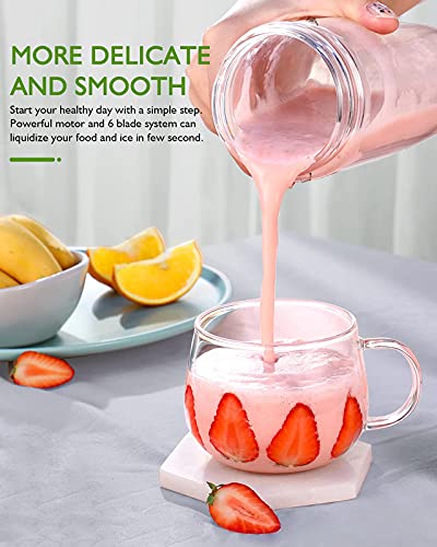 Yafex Personal Blender For Shakes And Smoothies, 700W 6-Blade Smoothie Blender For Frozen Fruit And Ice, With 1 28 Oz Travel Bottle, 1 To-Go Lid, Bpa Free & Dishwasher Safe (Gray/Silver) #TOP3