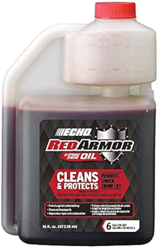 Echo Products 6550006 Red Armor Oil Mix 2-Cycle2-Stroke High Performance, Semi-Synthetic, Clean and Protect Against Carbon Build Up, Outdoor Power Equipment Engine Formula 16 fl oz (1 Pack)
