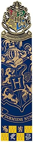 The Noble Collection Harry Potter Hogwarts Crest Bookmark - 6.7in (17cm) Die Cast Metal, PVC and Card Bookmark - Officially Licensed Film Set Movie Gifts Stationery