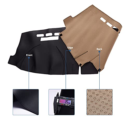 Bdfhyk Dashboard Dash Cover Pu Dash Mat Compatible With 1999-2006 Silverado, Sierra And 2001-2006 Avalanche Tahoe Suburban, Yukon #TOP1