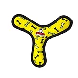 Tuffy's Hundespielzeug Ultimate Boomerang, Knochenmotiv, gelb