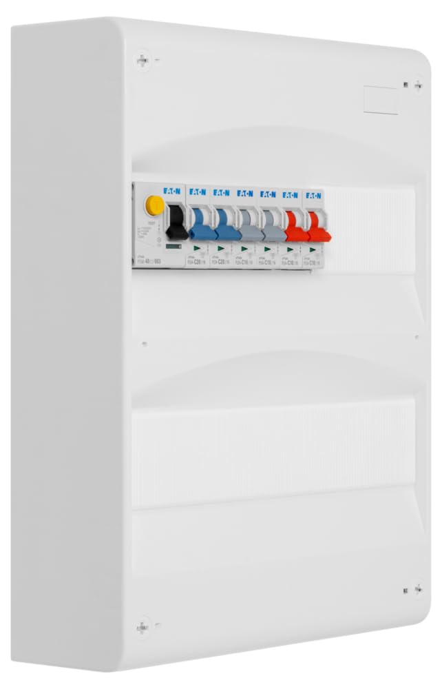 EATON - Tableau 2 rangées pré-équipé 1 inter. diff. 40A type AC + 6 disjoncteurs