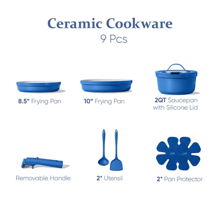 CAROTE 9-Piece Ceramic Cookware Set - 66% Off