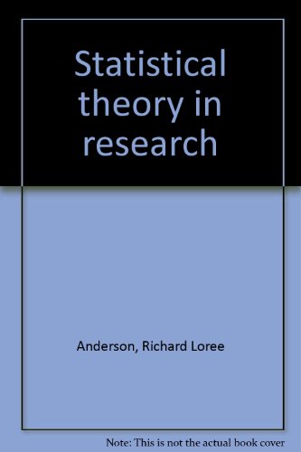 Statistical Theory in Research B0000CIEK8 Book Cover
