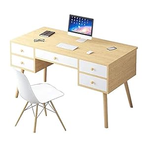 Computer Desk Wood Storage Writing with Drawer Home Office Furniture Computer Workstations Computers Accessories for Home/Office (Color : C)