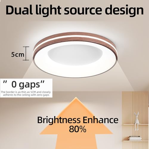 Lámpara de techo LED plana de 30cm blanca regulable e impermeable para cocinas 5