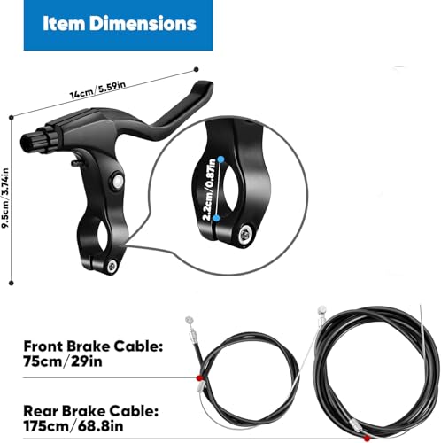 image for Hmseng Complete Bike Brakes Set, Front and Rear C-Type Brakes Calipers