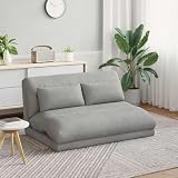 Runheo Poltrona regolabile in velluto grigio chiaro, schienale multi-posizioni, poltrona imbottita per soggiorno, camera da letto, cameretta dei bambini, ergonomica
