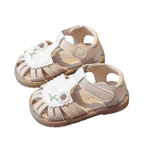 IWIHMIV Girls Sandals Summer Slip on Closed Toe Dress Walking Shoes Girl Flat Soft Sole Comfortable Beach Sandals2