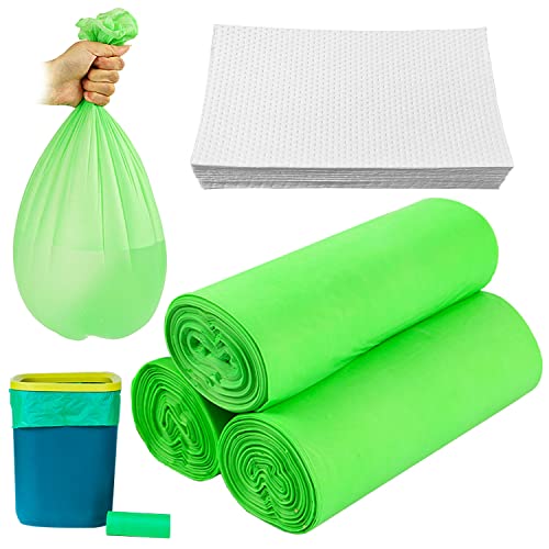 90 Stück Toiletteneinlagen mit 60 Inkontinenzunterlage Einweg, Eimereinlagen für Krankenhaus & Zuhause, Tragbare-Abfallbeutel für Toilettenstuhl Wickelunterlage Tierunterlage zu verwenden