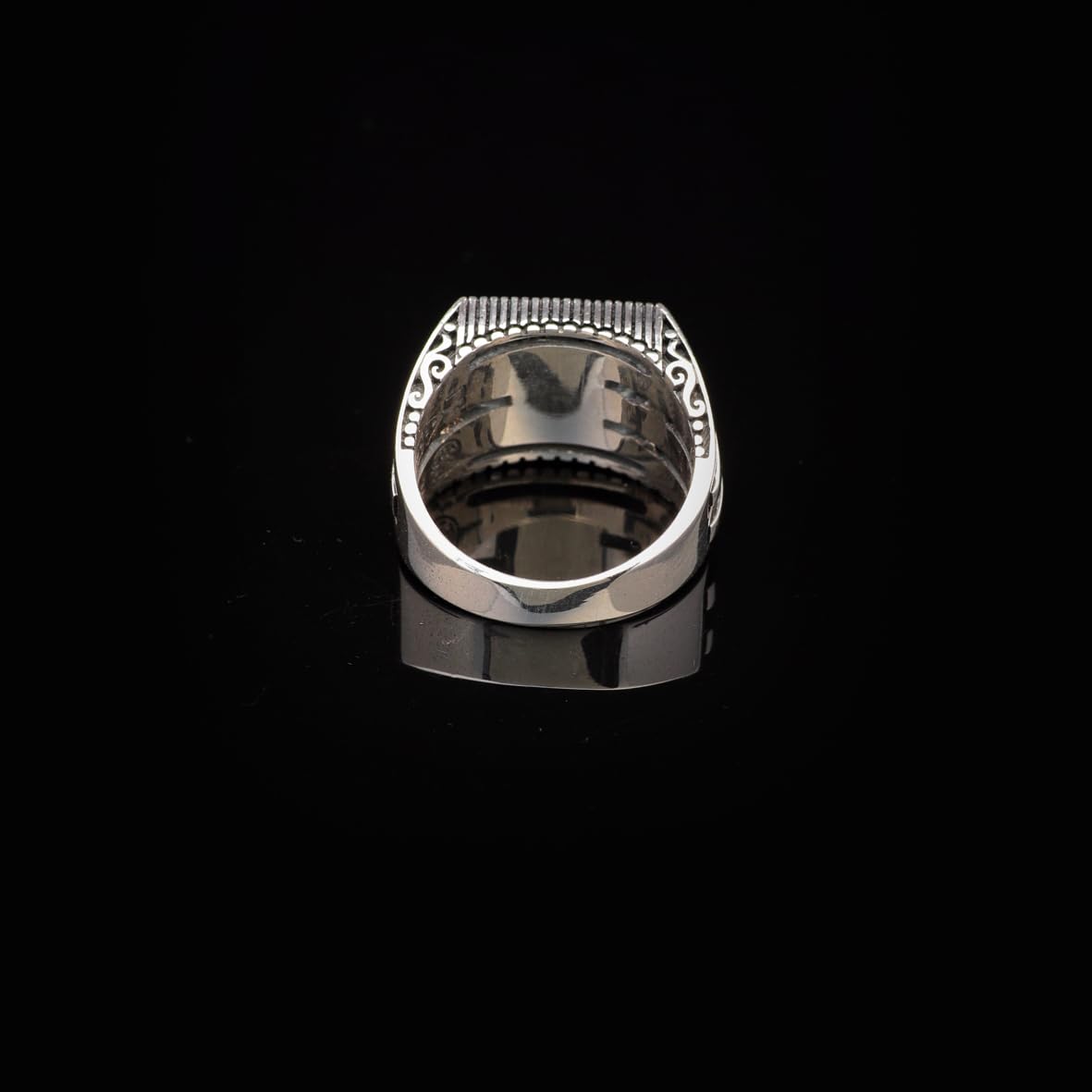 Bague de Fiançailles en Œil de Tigre pour Homme – Chevalière Gravée en Argent Sterling 925 avec Pierre Précieuse Poli – Bague Style Millésime Fait Main