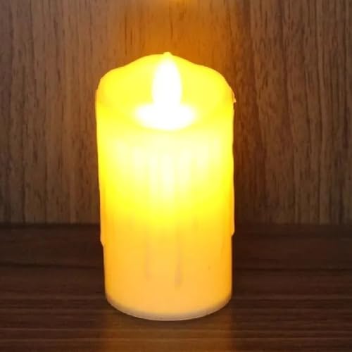 2 Velas Led Eletrônica Decorativa Simula Luz Acesa