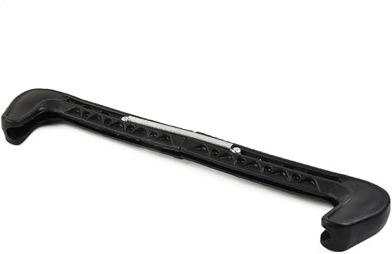 Ice Skate Covers Adjustable Plastic Guards Compatible with for Hockey and Speed Skates, Protective Cover to Damage or Puncture, Lasting Spring-Loaded(black)
