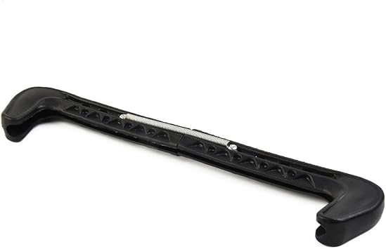 Ice Skate Covers Adjustable Plastic Guards Compatible with for Hockey and Speed Skates, Protective Cover to Damage or Puncture, Lasting Spring-Loaded(black)