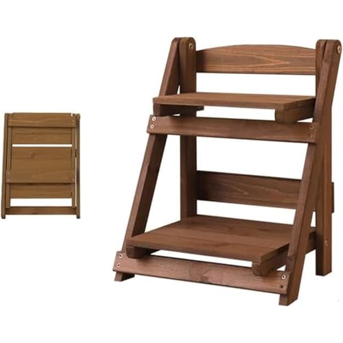 AKILER�t�����[�X�^���h���|���b�N�܂��ݎ��A���X�^���h�ϗt�A���I�A�ؔ���ԒI�t�����[���b�N�Ԓu���X�^���h2�i�~�͑䔫�A���I�ԑ䖳�C�ޑω׏d20kg (30*20*35CM,�u���E��)