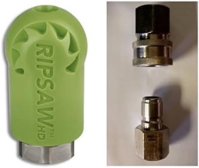 Bundle - 3 Items: HD Ripsaw Rotating Turbo Nozzle (5.0), Male & Female Stainless Steel Socket