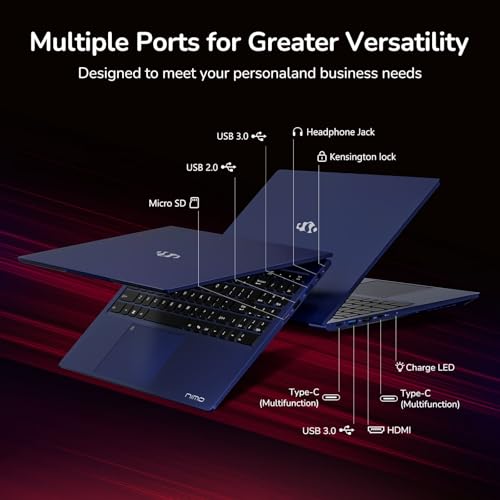 Image of NIMO 15.6 inch IPS FHD-Light Gaming-Laptop, 8 Cores AMD Ryzen 7 6800H 32GB LPDDR5 RAM 2TB SSD (Beat i9-12900H, Up to 4.7GHz) AMD Radeon 680M GPU-Computer with 100W Type-C for Business Student 180Viewing
