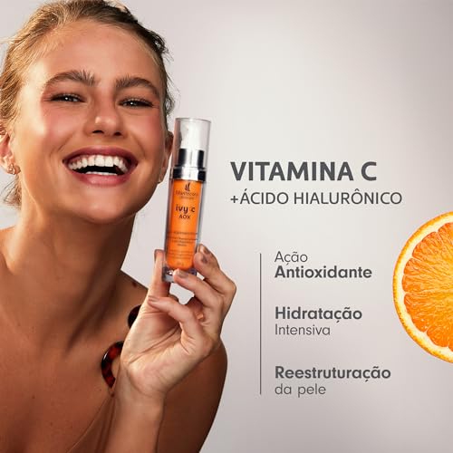 MANTECORP - Gel Rejuvenescedor Facial Ivy C AOX - Vitamina C Pura Nanoencapsulada, Ãcido Hialurônico e Retinol, Redução de Rugas em 7 Dias - 30g - Imagem 4