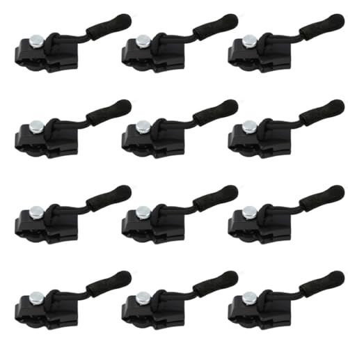 12 Pièces Kit Réparation Fermeture Éclair S/M/L, Détachables Reparation Curseur Universel, Tirette Remplacement Instantané, Répare Zip Cassé pour...