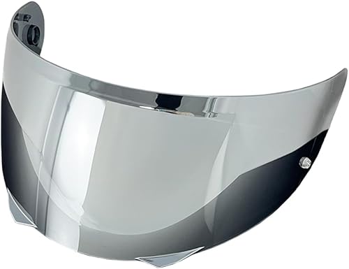 Visera de casco HJ-33 para HJC i90 Shield de repuesto con protección UV accesorios para casco (uso diario plateado)