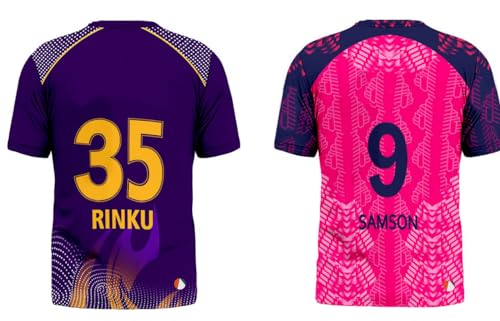 Image of Sports India IPL Cricket Team T Shirt Jersey Combo for (Kid's, Boy's & Mens) L744