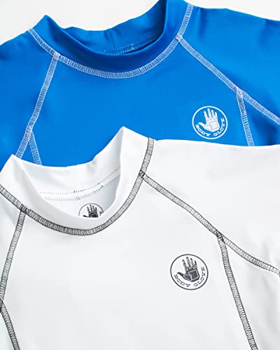 Body Glove Boys' Rash Guard - 2 Pack Upf 50+ Quick Dry Sun And Sand Protection Short Sleeve Swim Shirt (2T-14), Size 4T, Royal/White #TOP1