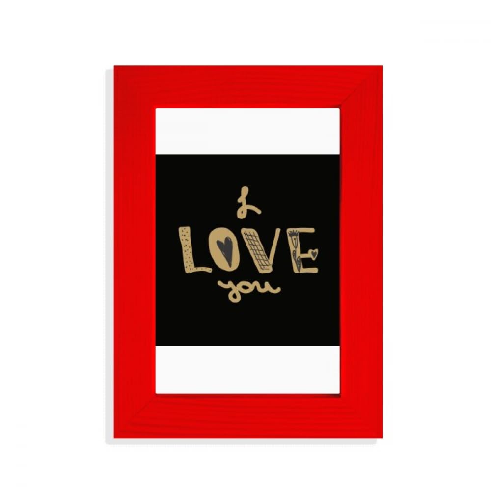 Cadre photo I love you rouge pour protéger et valoriser vos photos