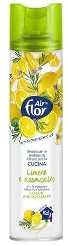 AIR FLOR | Deo Ambiente Spray, Deodorante Ambiente Limone e Rosmarino, 300ml, Neutralizza Cattivi Odori, Profumo Fresco