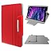 Produktbild eFabrik Tablet Hülle für Medion LifeTab P10506 / P10505 / P10400 / P10401 10.1 Zoll Schutz Cover Tasche Schutzhülle Schutztasche Sleeve Folio Leder-Optik rot