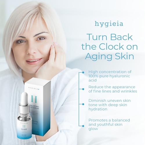Hygieia Hyaluronic Acid Serum – Hydrating Face Serum For Women & Men – Moisturizing Serum With Vitamin E – Intensive Skin Hydration Serum For Skin Firming, Toning & Elasticity, 30Ml #TOP2