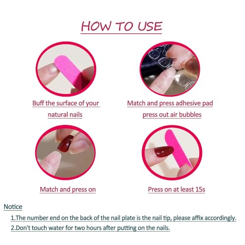 24Pcs Gradient Press on Nails with Ombre Design, Gradient Manicure Art Acrylic Short Coffin Full Cover Fake Nails Stick on Nails Glossy Pink Ombre False Nails Gel Glue on Nails for Women Girls - Image 8