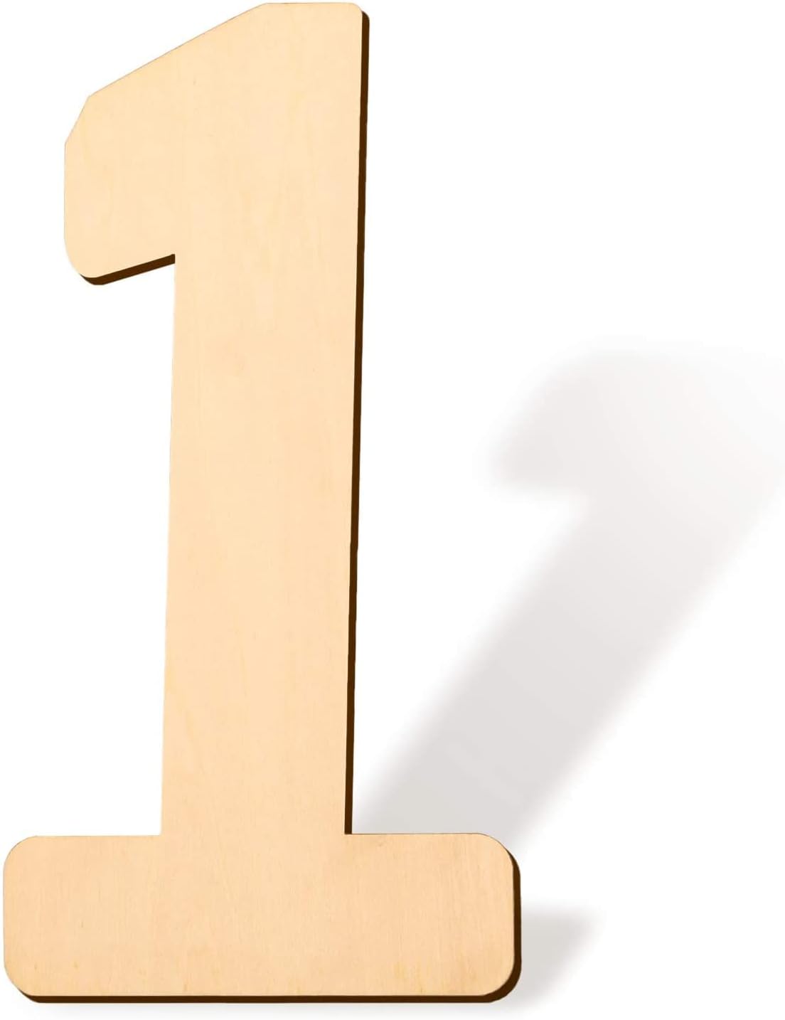 LUTER 17 Inch Blank Wooden Number 1 Unfinished Wood Slices Sign Board for DIY Craft Projects Home Sign Wall Birthday Wedding Party Decoration (1)