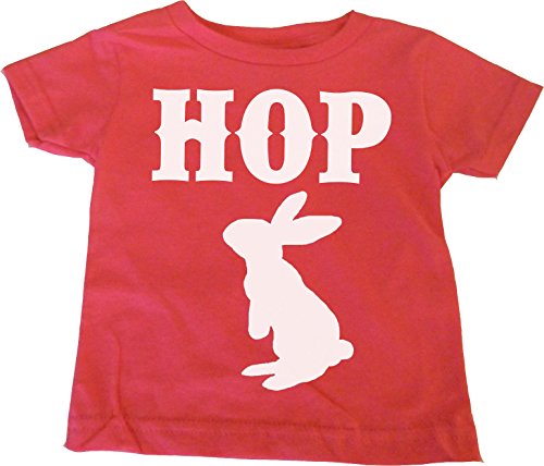 Custom Kingdom Little Girls Hop Easter Bunny Rabbit T-Shirt (5T, Pink)