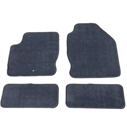 Floor Mats Compatible with 2000-2007 Ford Focus, Nylon Gray Front Rear Carpet by IKON MOTORSPORTS, 2001 2002 2003 2004 2005 2006